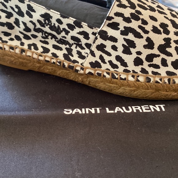 Saint Laurent Leopard Print Espadrilles size 39.5 - Picture 2 of 3